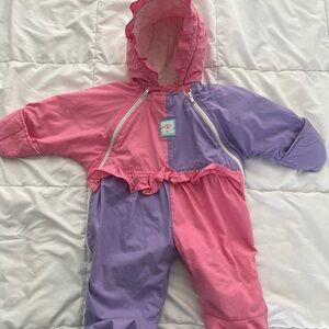 Vintage Vetements Pink and Purple Infant/Toddler Snowsuit